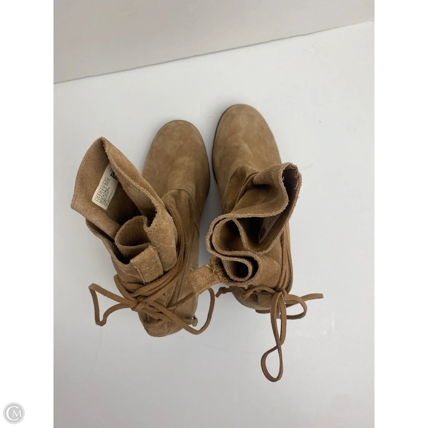 Boots Ankle Heels By Toms In Brown, Size: 9.5