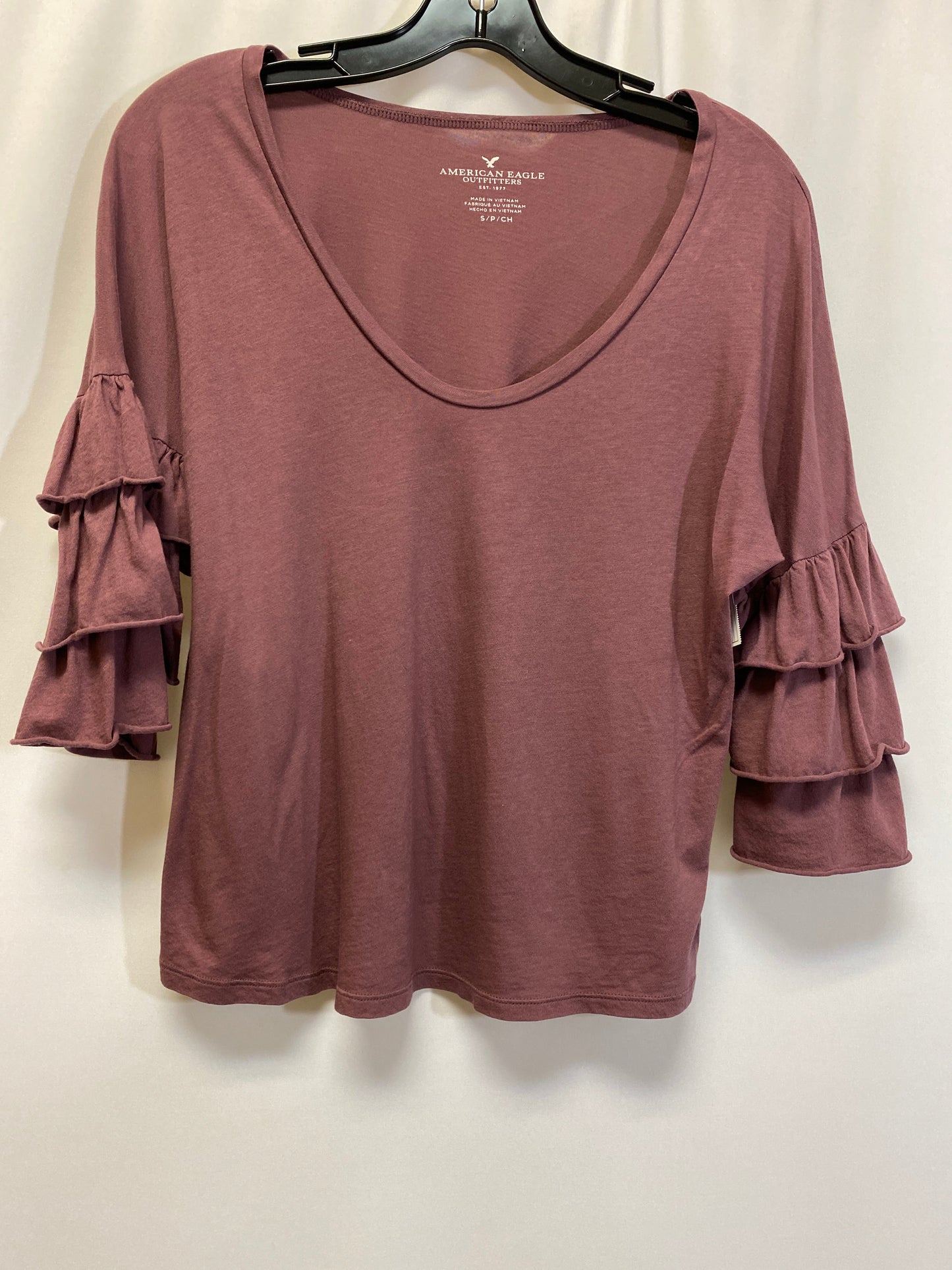 Mauve Top 3/4 Sleeve American Eagle, Size S