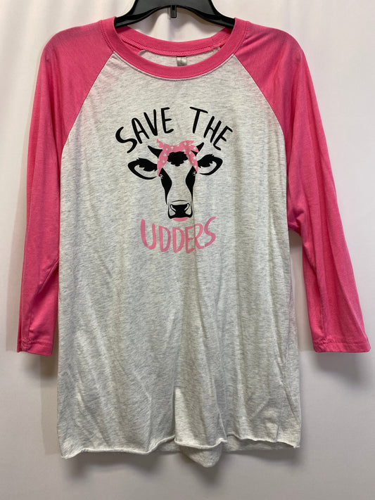 Pink Top Long Sleeve Next Level, Size L