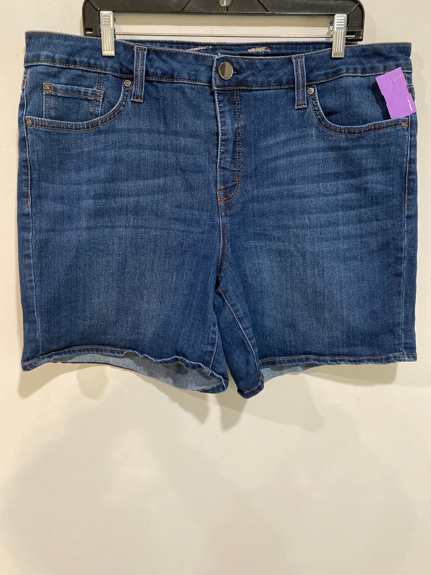 Blue Denim Shorts Seven 7, Size 16