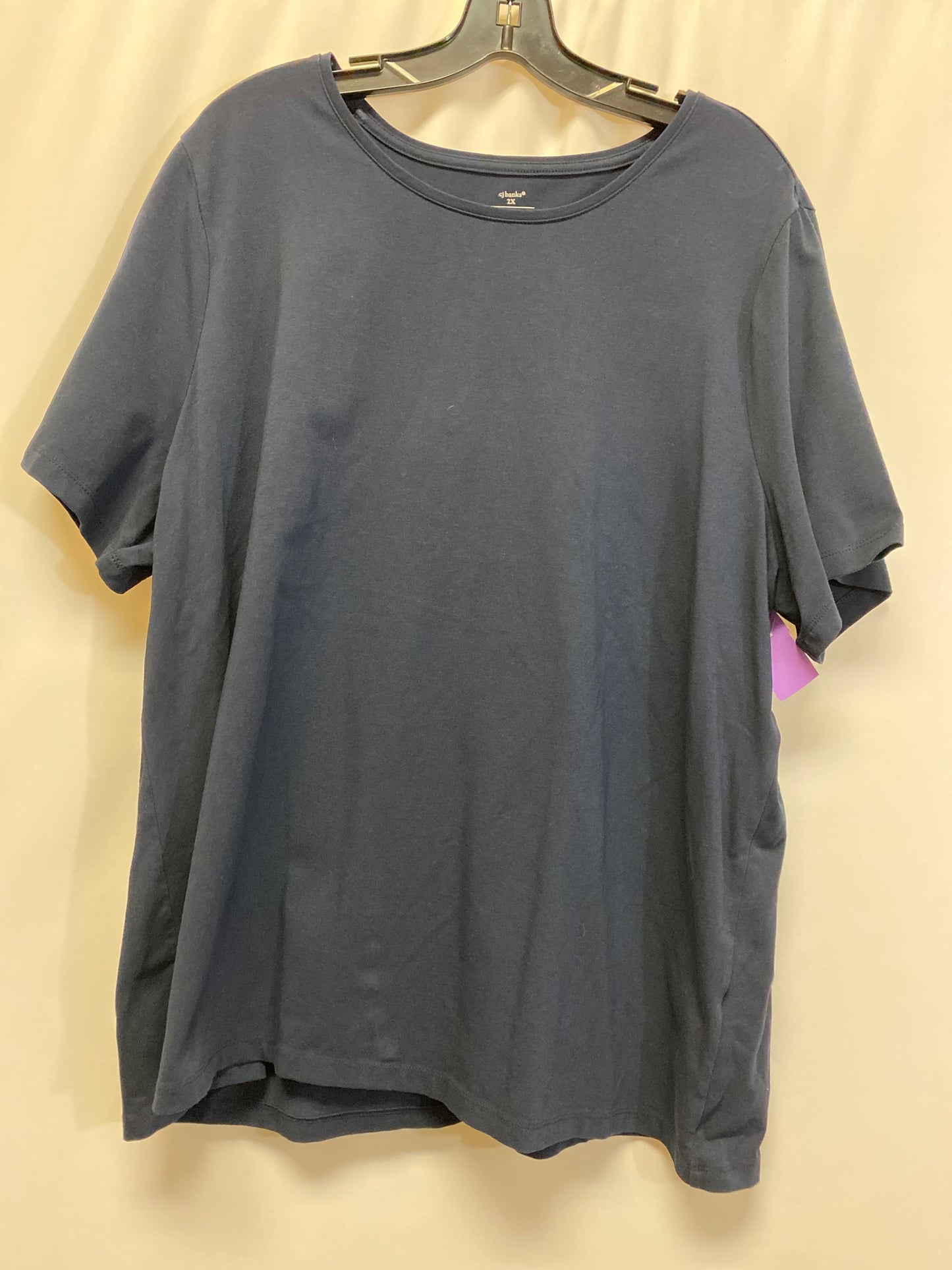 Navy Top Short Sleeve Cj Banks, Size 2x