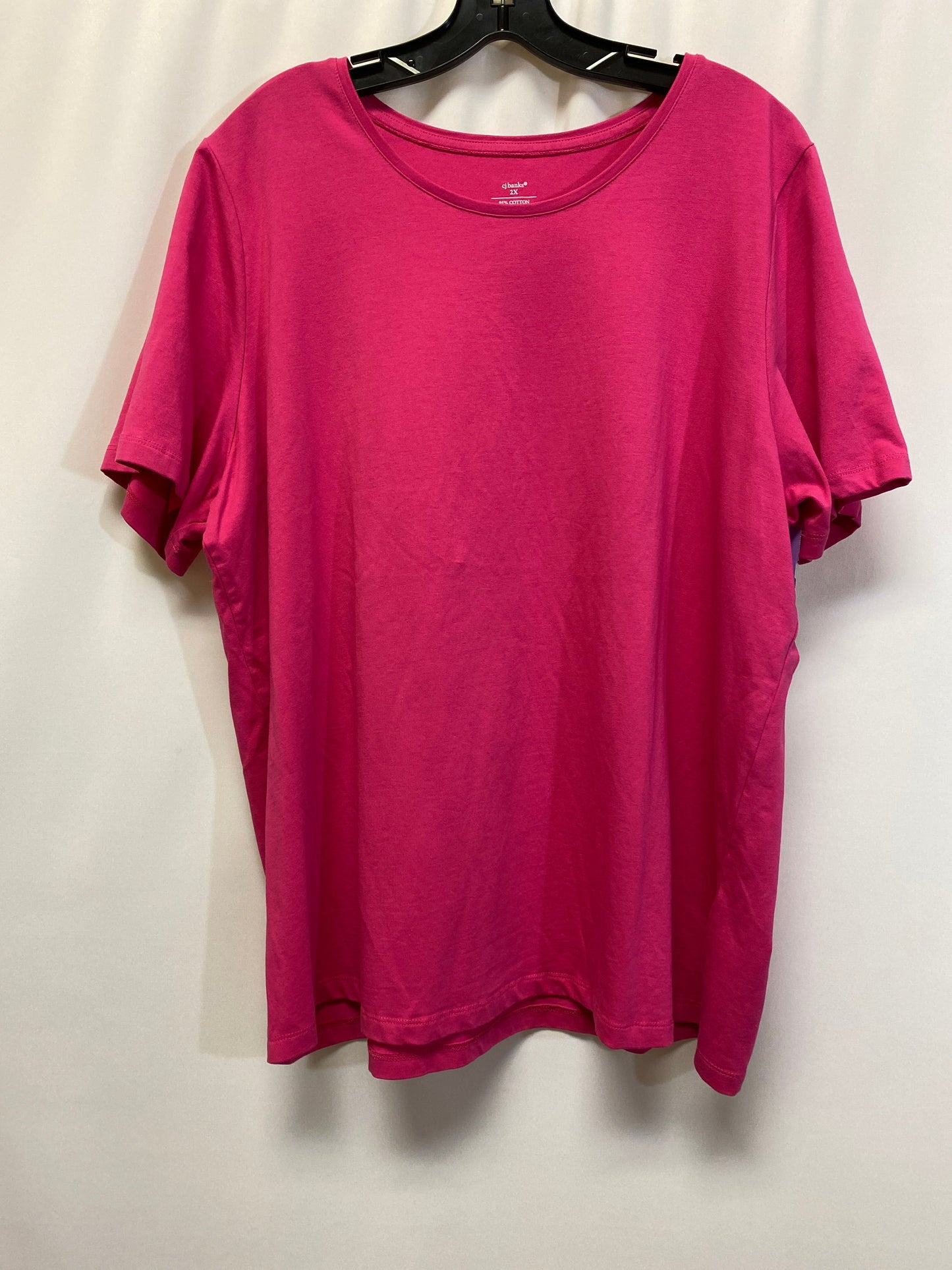 Pink Top Short Sleeve Cj Banks, Size 2x