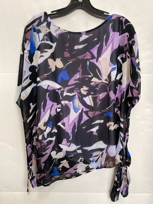 Purple Top Short Sleeve Dana Buchman, Size L