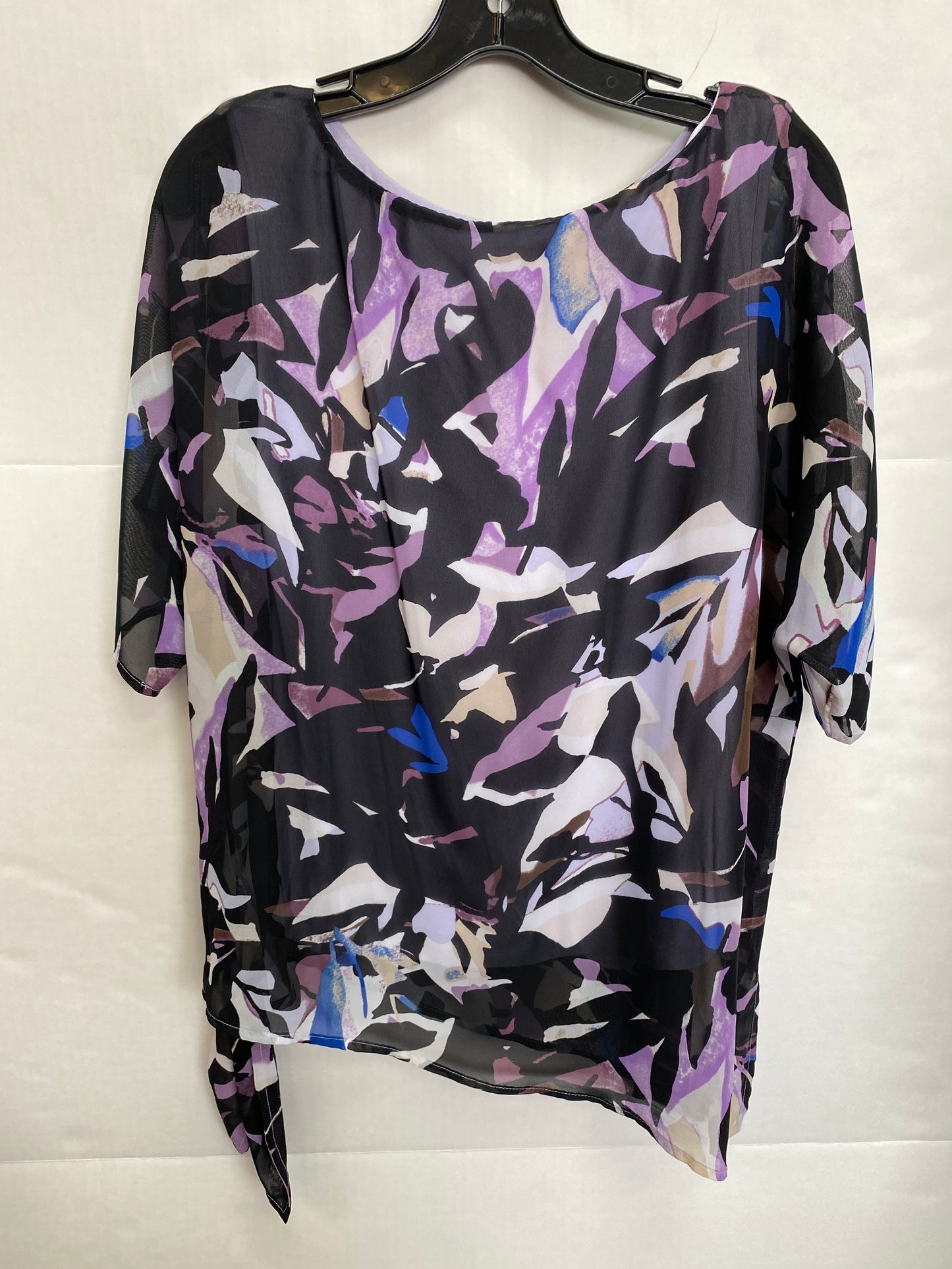 Purple Top Short Sleeve Dana Buchman, Size L