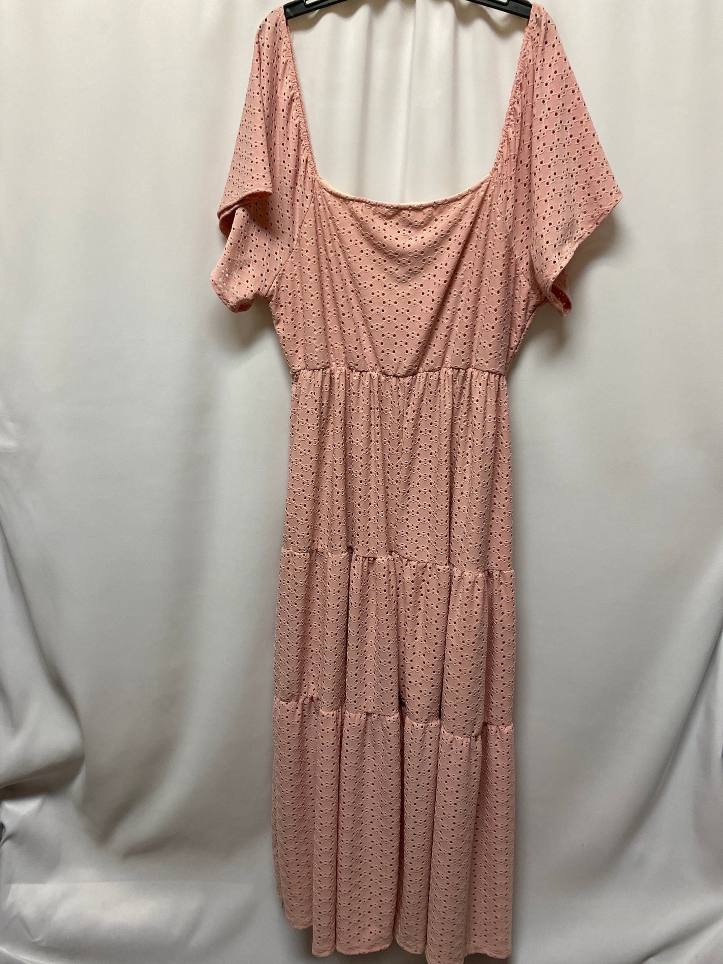 Pink Dress Casual Maxi Haptics, Size 3x