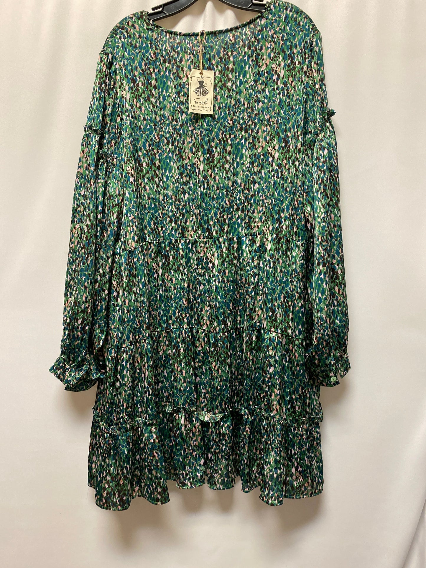 Green Dress Casual Midi Easel, Size 1x