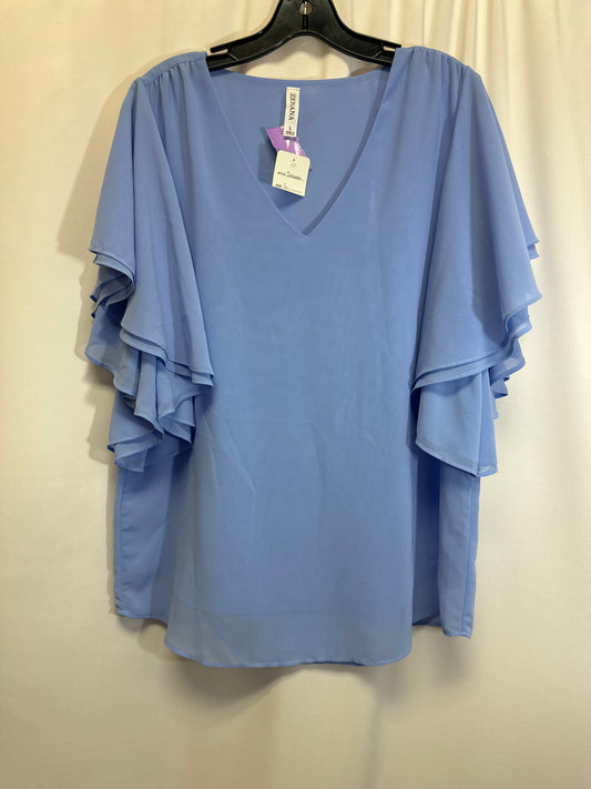 Blue Top Short Sleeve Zenana Outfitters, Size Xl