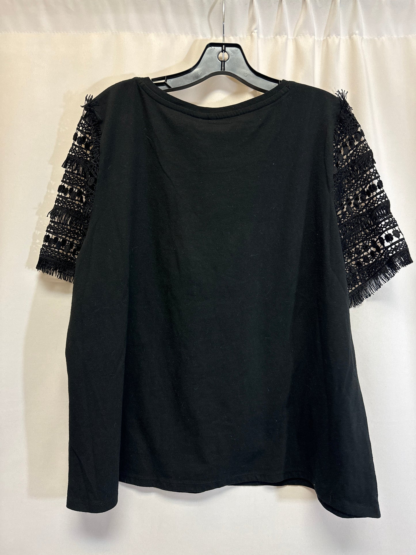 Black Top Short Sleeve Cato, Size Xl