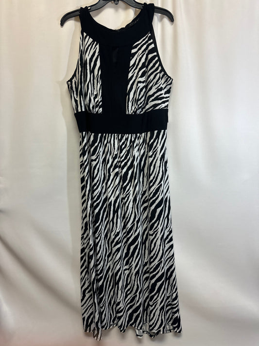 Zebra Print Dress Casual Maxi Tiana B, Size Xl