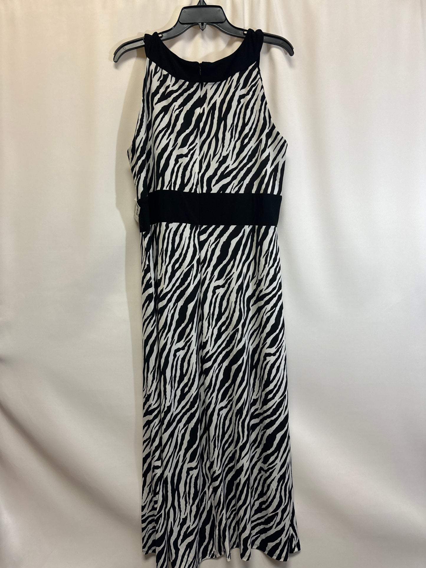 Zebra Print Dress Casual Maxi Tiana B, Size Xl