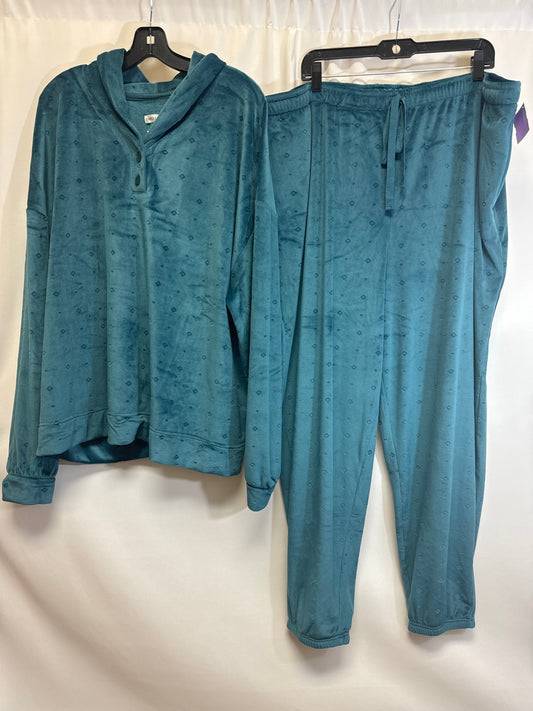 Blue Athletic Pants 2pc Carole Hochman, Size 3x