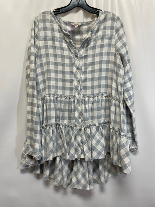 Blue & White Tunic Long Sleeve Oddi, Size S