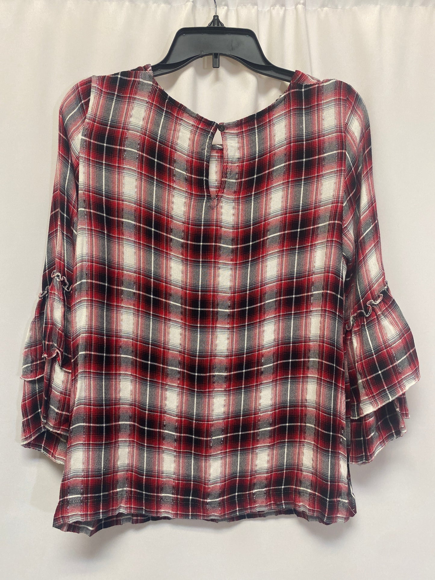 Red & Silver Top Long Sleeve Jane And Delancey, Size M