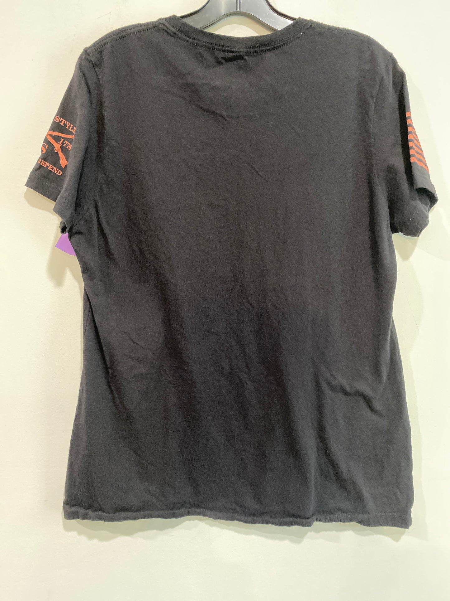 Black Top Short Sleeve Clothes Mentor, Size L