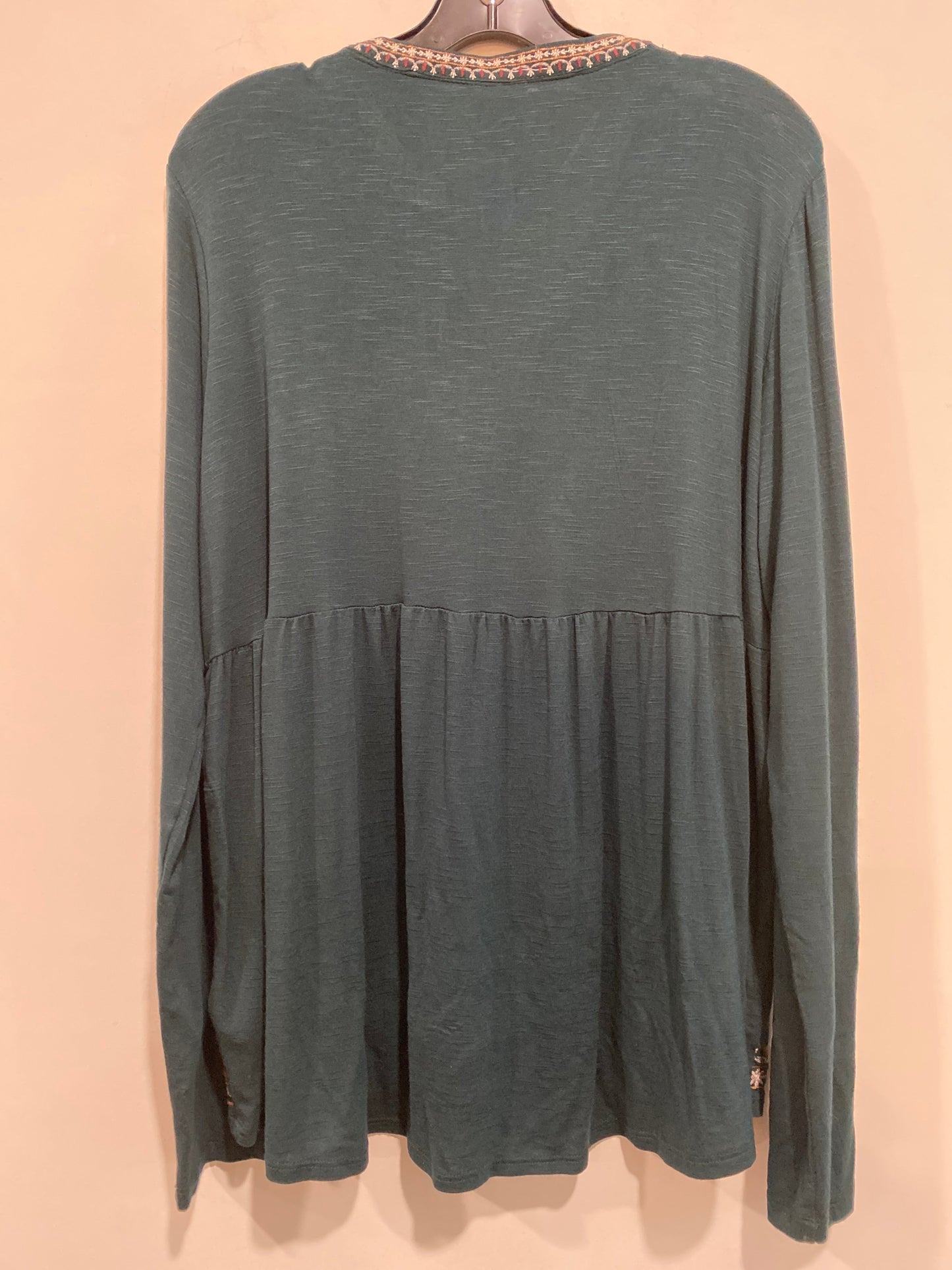 Green Top Long Sleeve Knox Rose, Size Xl