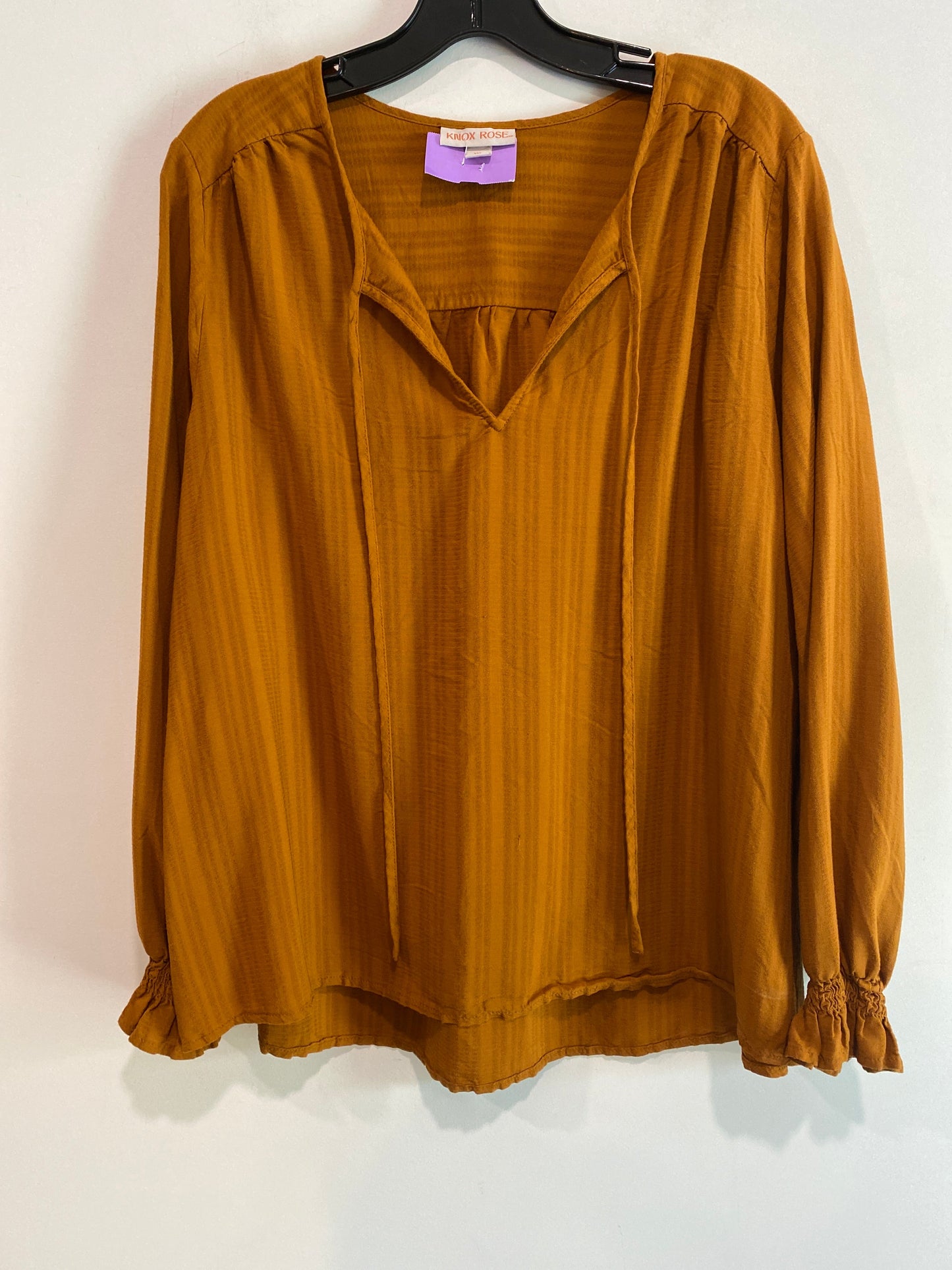 Brown Top Long Sleeve Knox Rose, Size Xxl