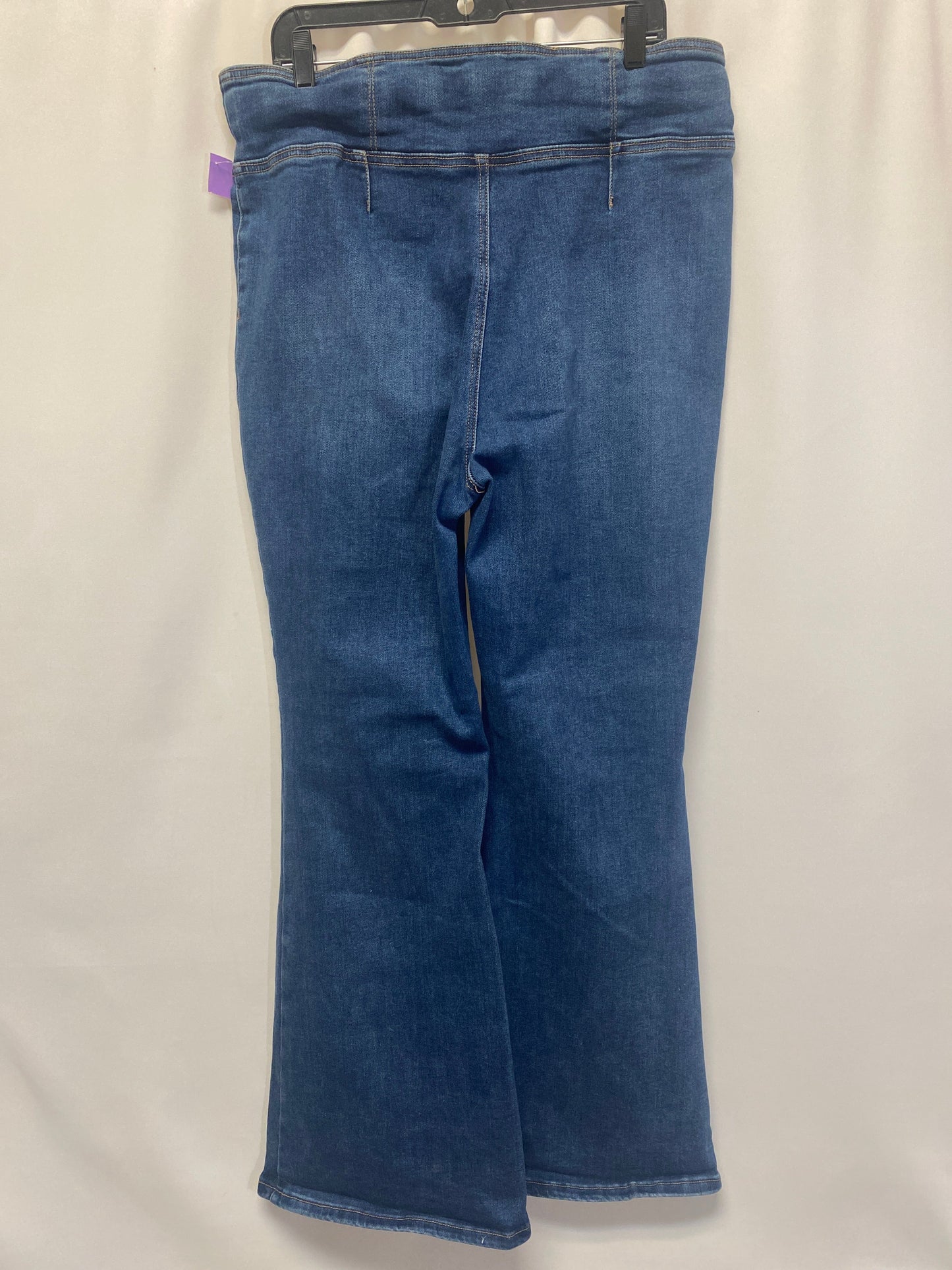 Blue Denim Jeans Boot Cut Risen, Size 1x