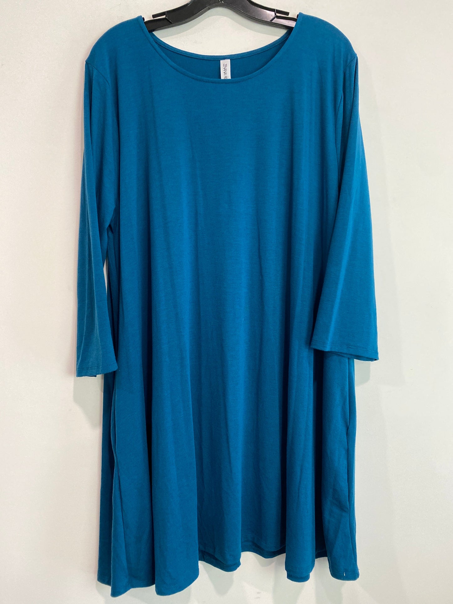 Blue Tunic 3/4 Sleeve Zenana Outfitters, Size 3x