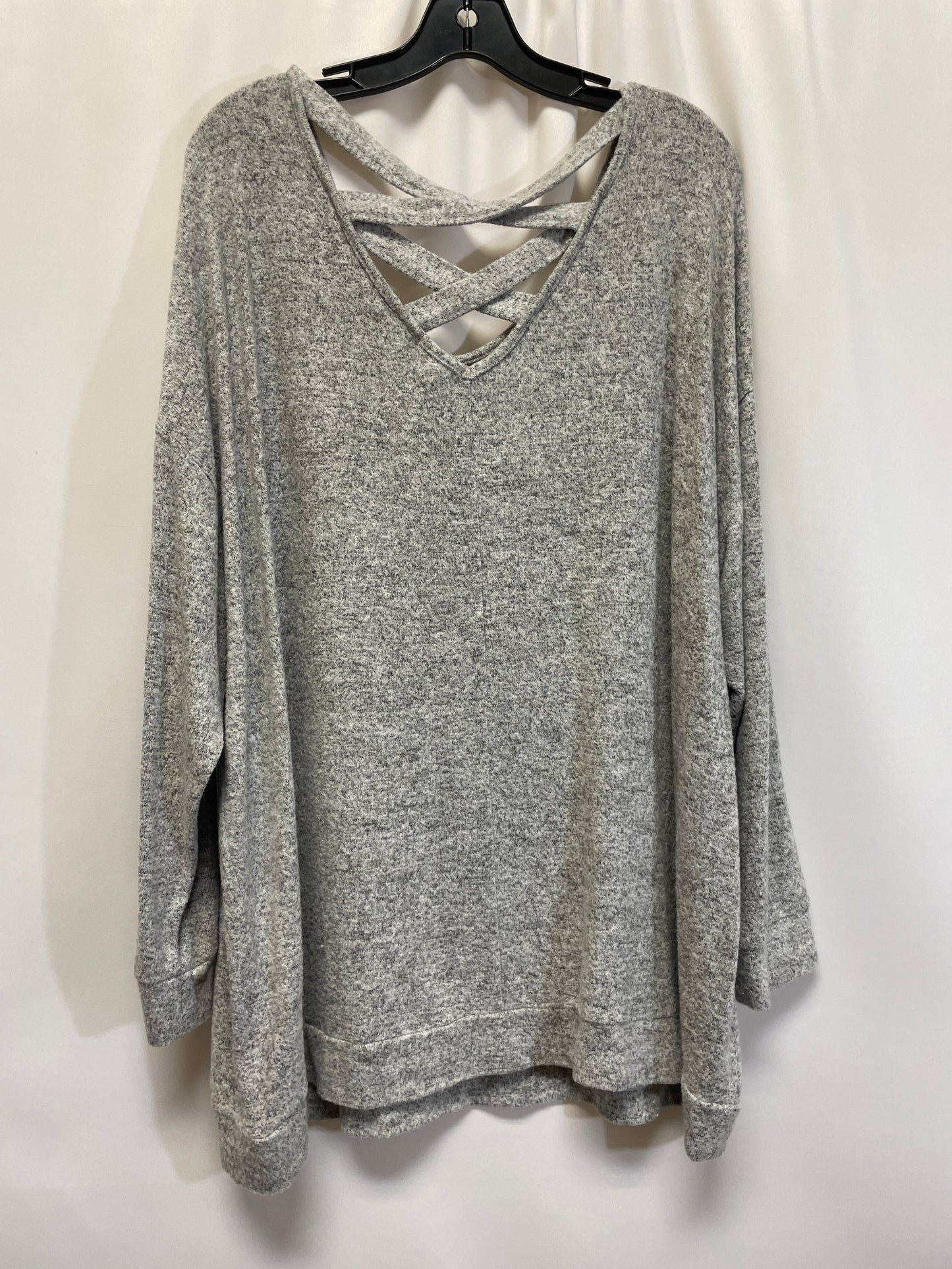 Grey Top Long Sleeve Cupio, Size 2x