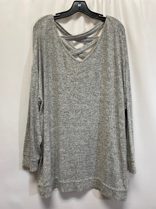 Grey Top Long Sleeve Cupio, Size 2x