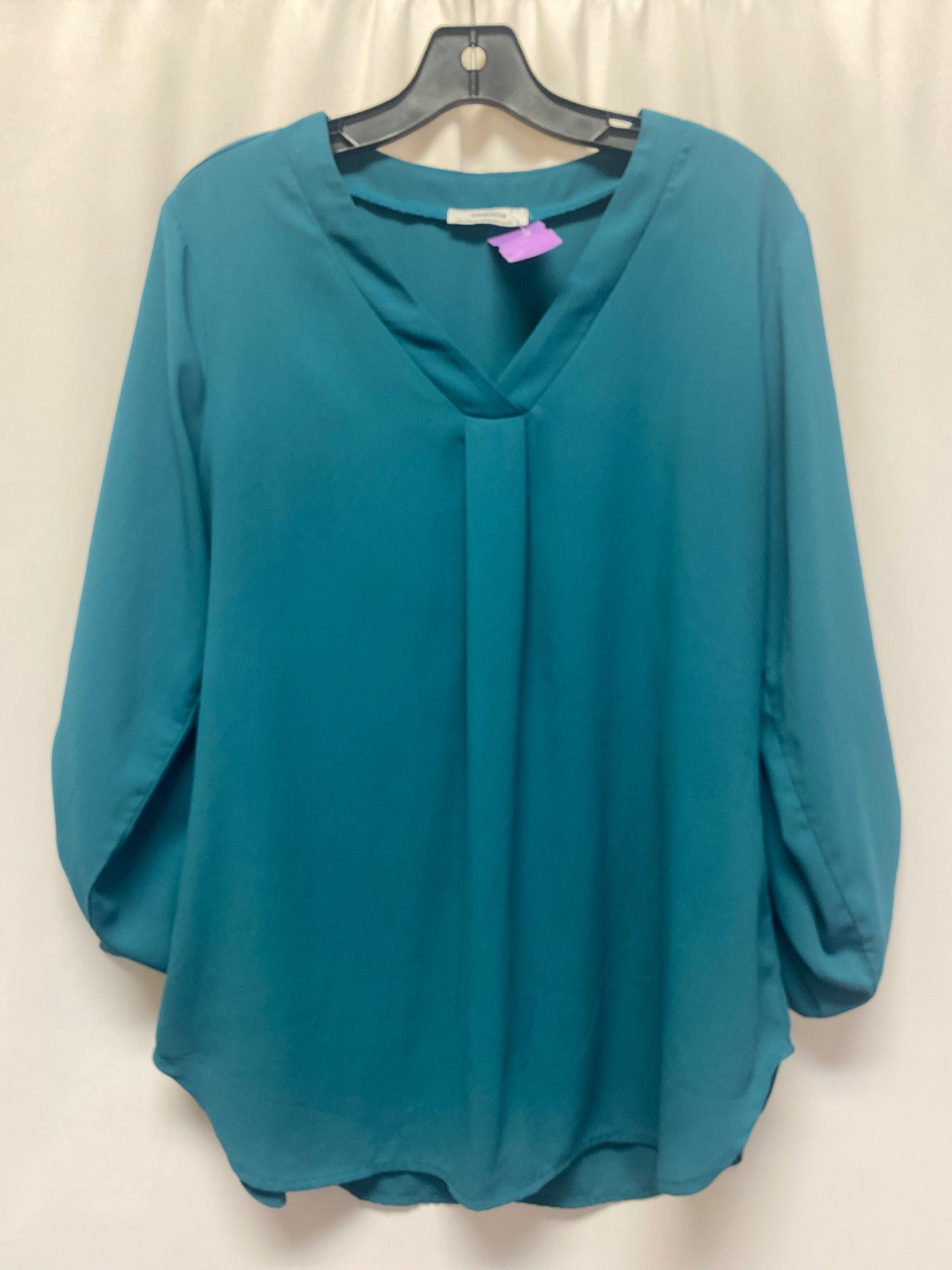 Green Top Long Sleeve Clothes Mentor, Size L
