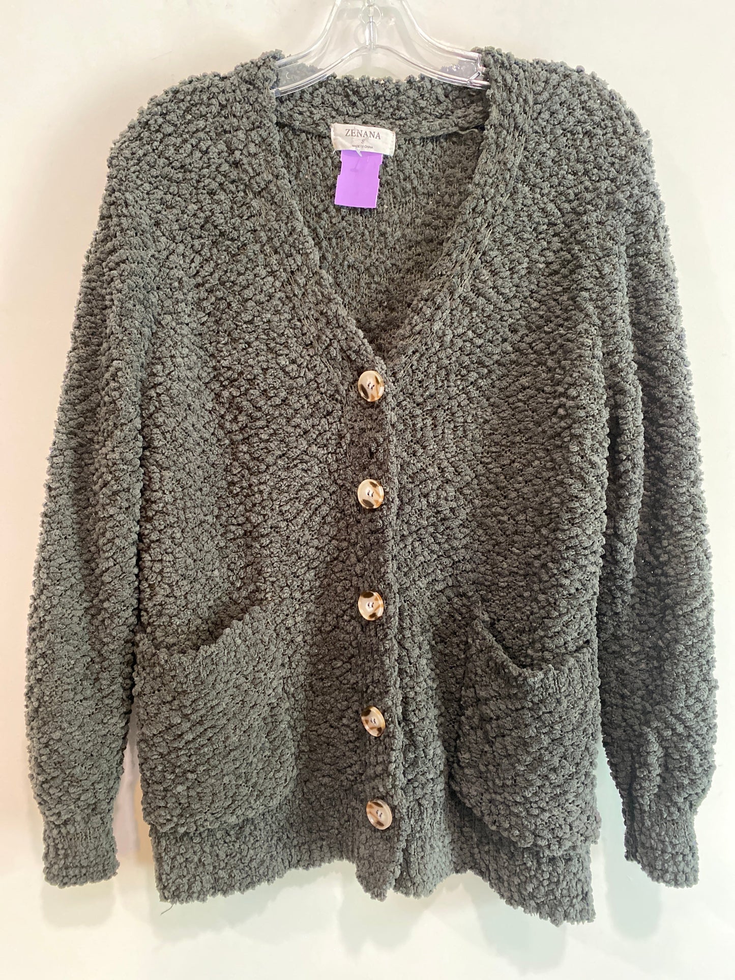 Grey Sweater Cardigan Zenana Outfitters, Size S