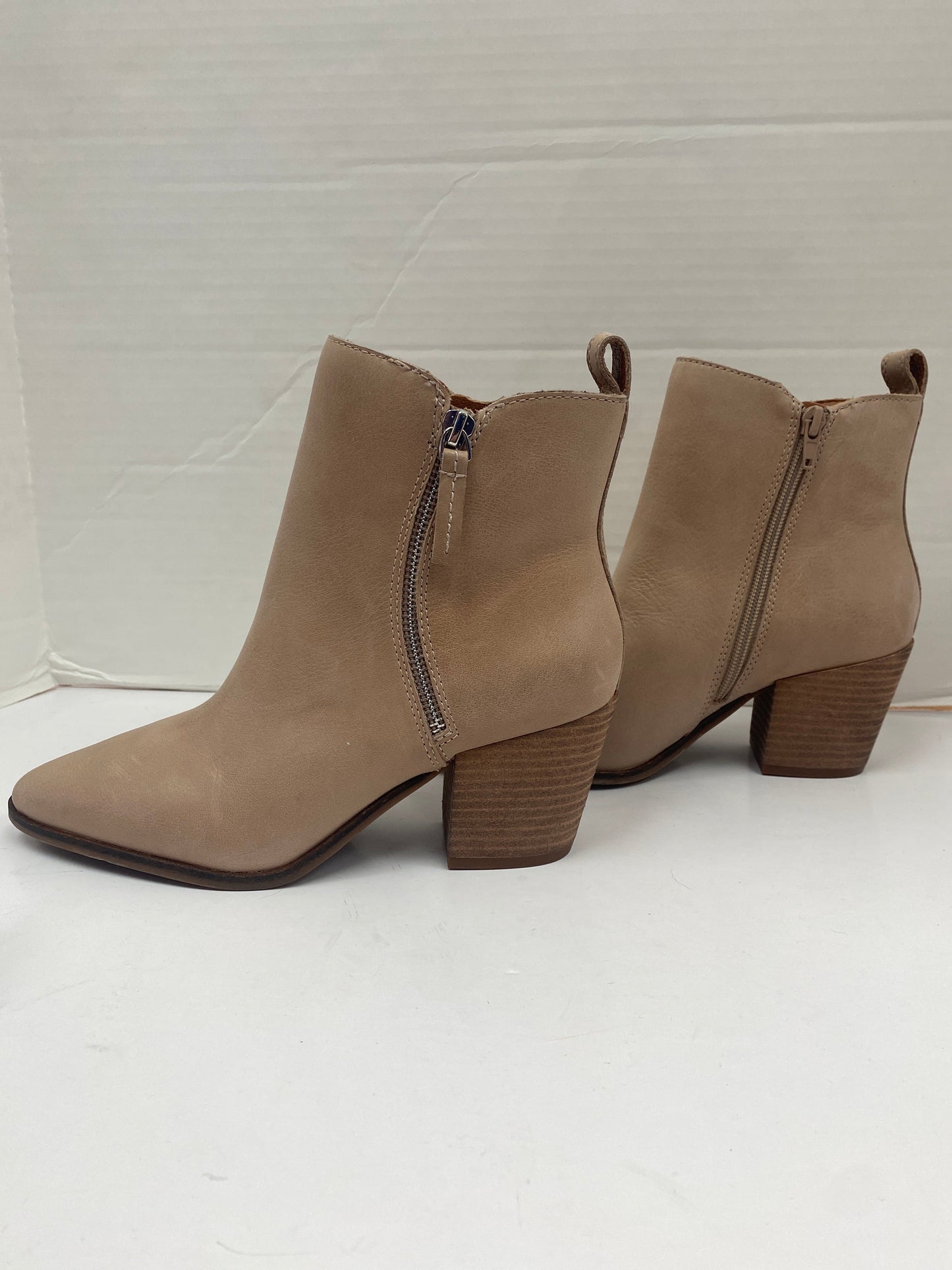 Beige Boots Ankle Heels Lucky Brand, Size 7.5