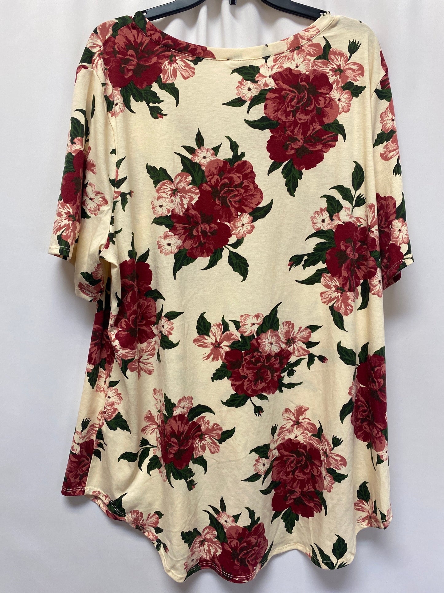 Cream Top Short Sleeve Lularoe, Size 2x