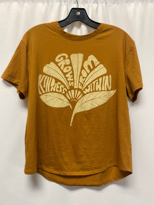 Brown Top Short Sleeve Sonoma, Size L