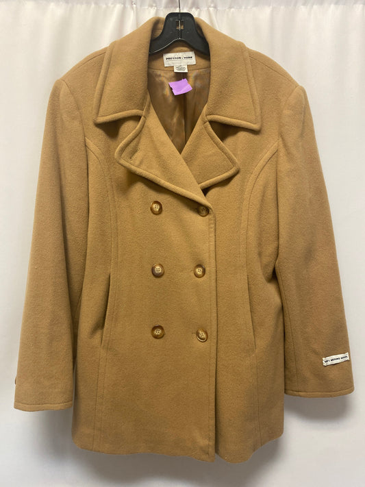 Beige Coat Wool Preston And New York, Size L