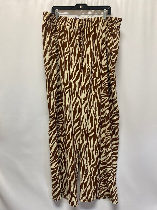 Brown Pants Wide Leg Fashion Nova, Size 3x