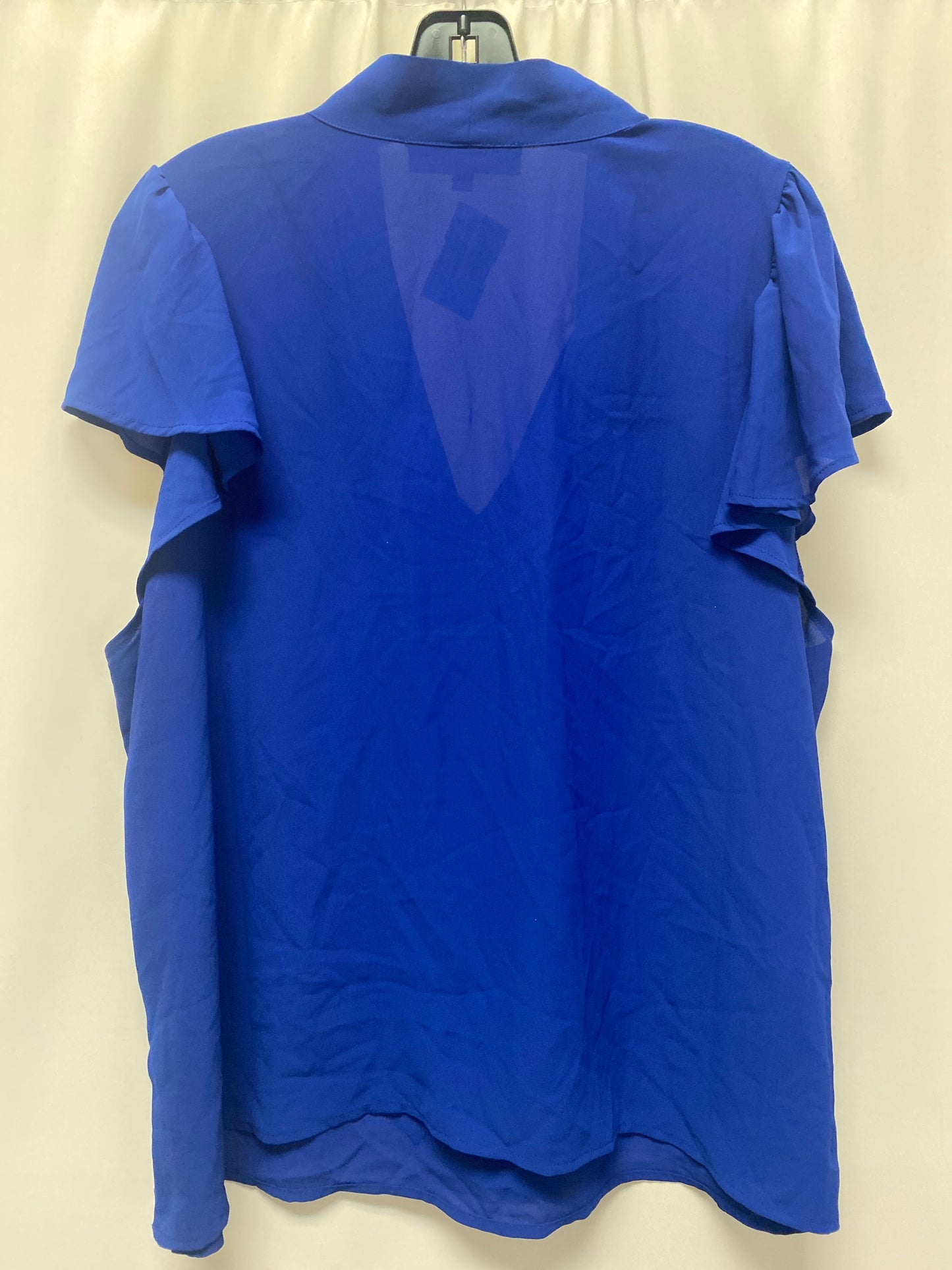 Blue Top Short Sleeve Eloquii, Size 2x