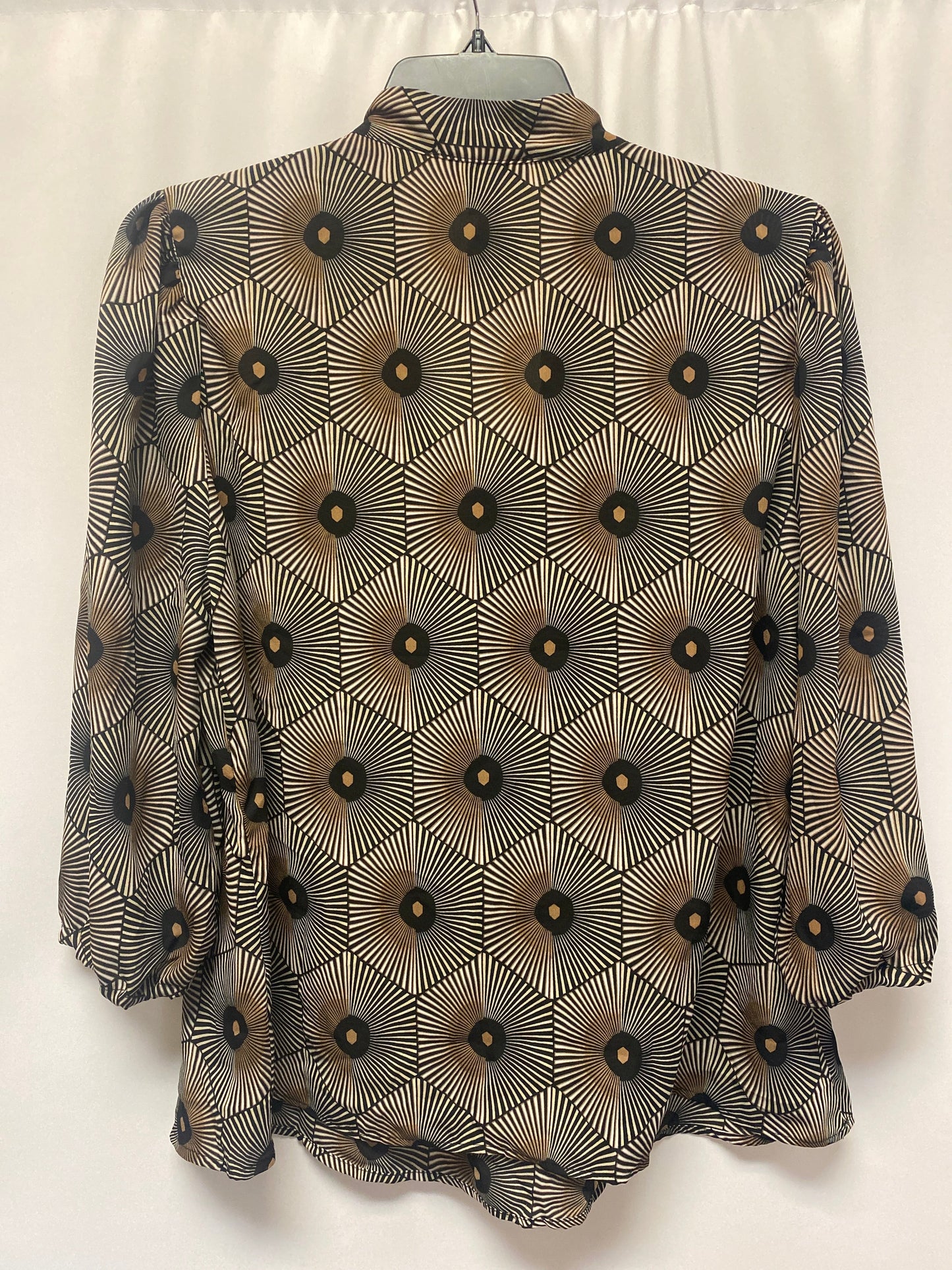 Brown Top 3/4 Sleeve By Design, Size 2x
