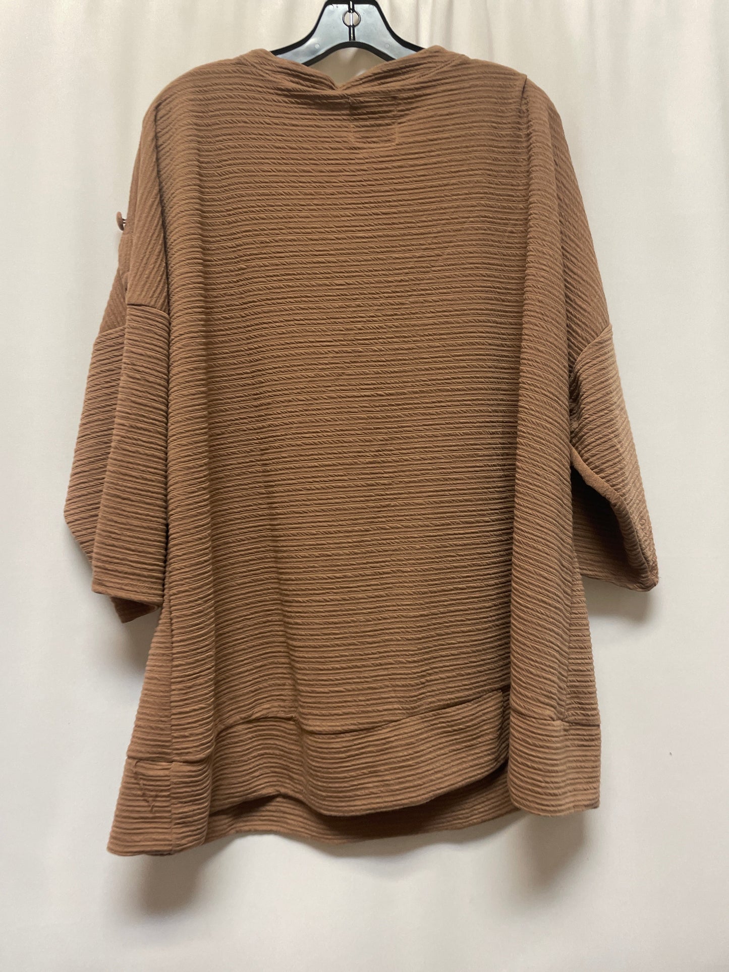 Brown Top 3/4 Sleeve New York Laundry, Size 3x