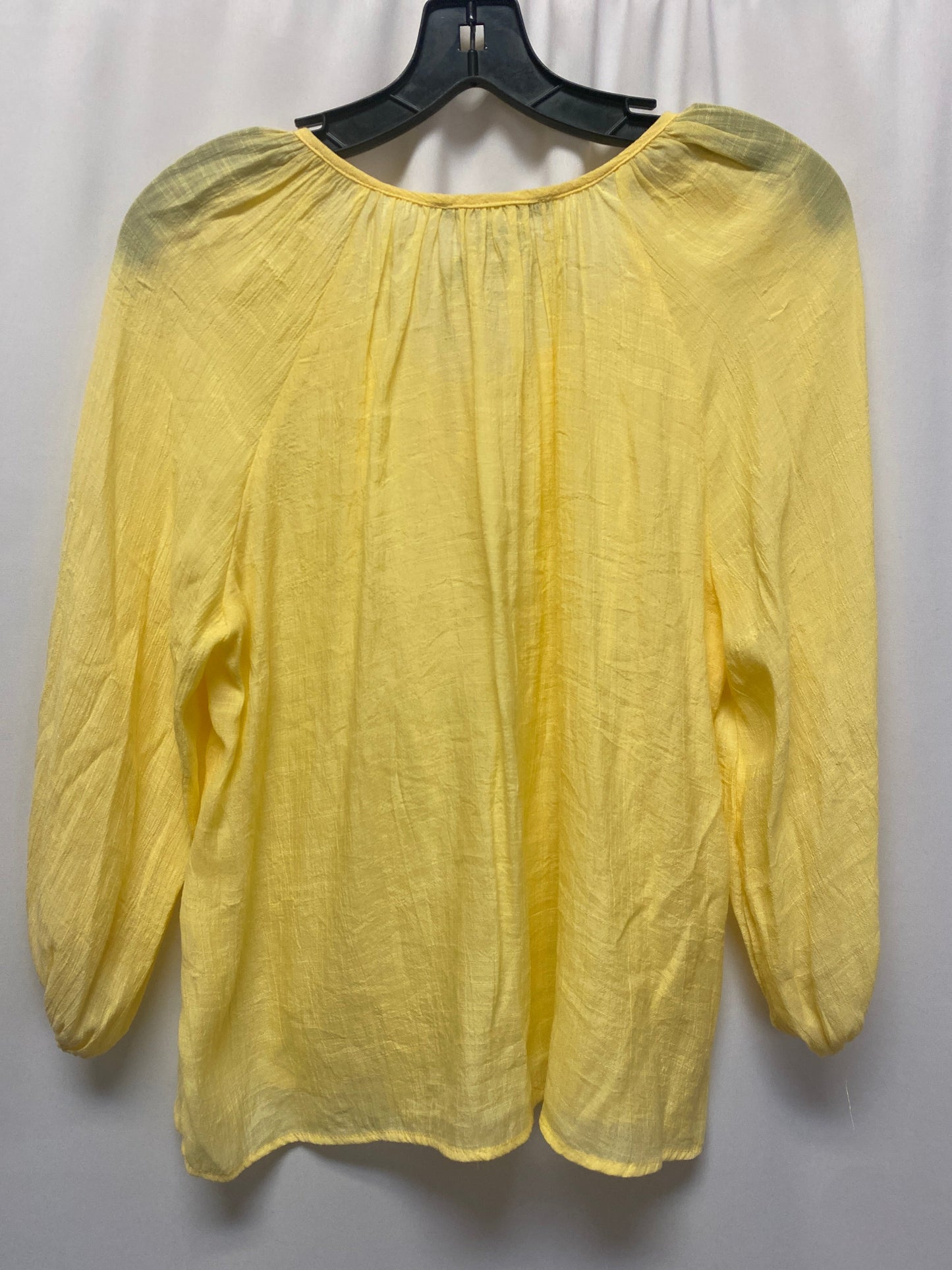 Yellow Top 3/4 Sleeve Zac And Rachel, Size S