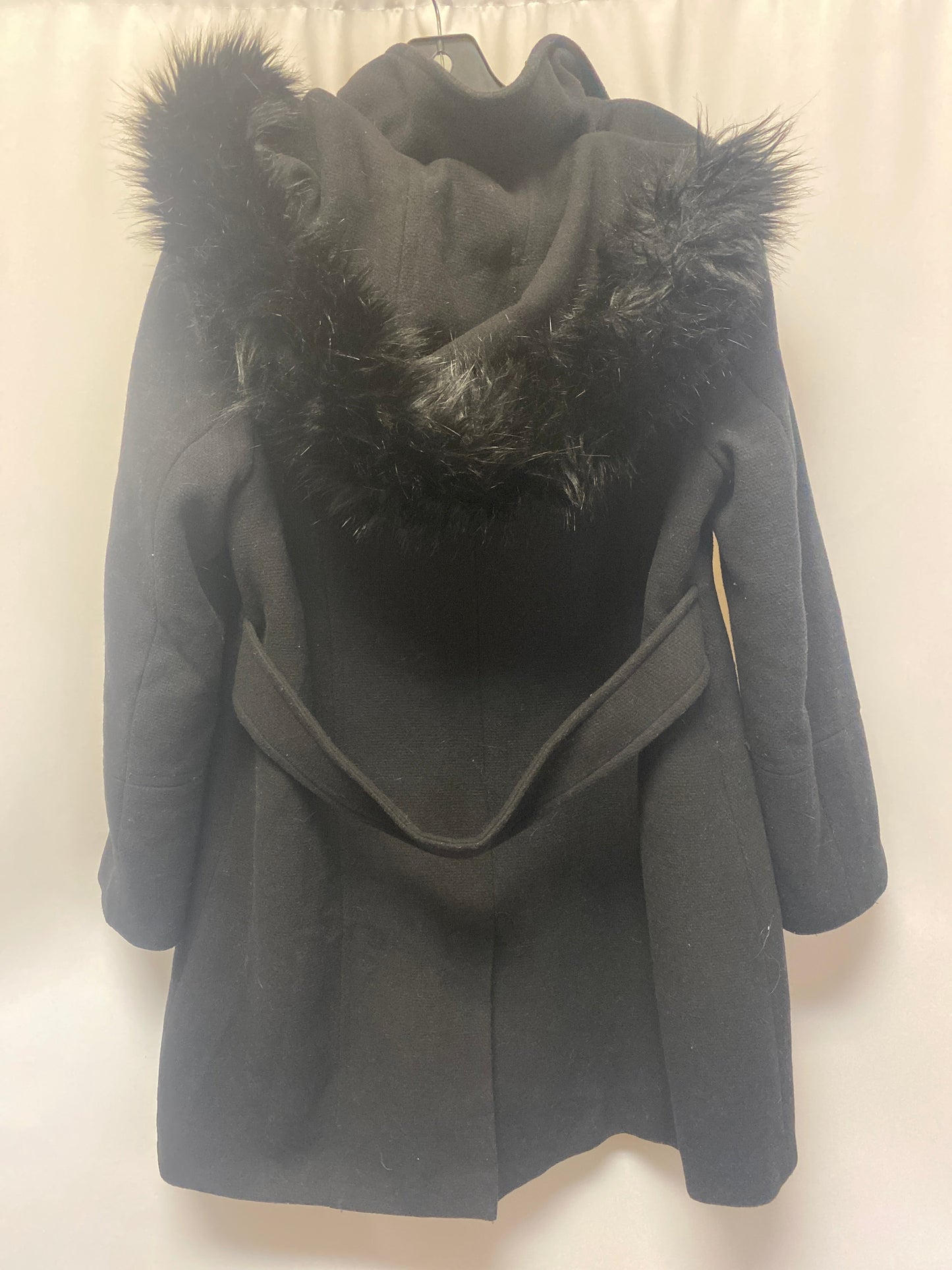 Black Coat Wool Calvin Klein, Size Xl