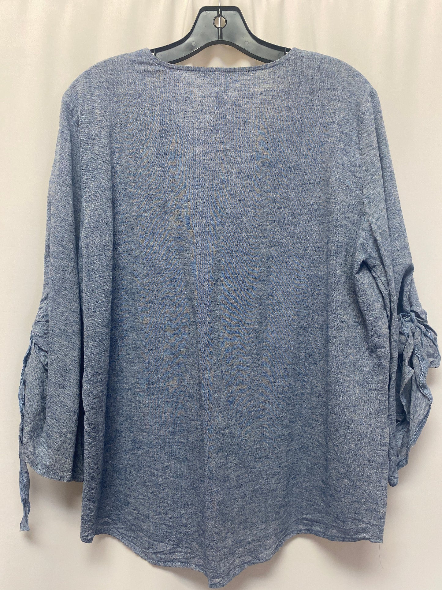 Blue Top Long Sleeve Clothes Mentor, Size M