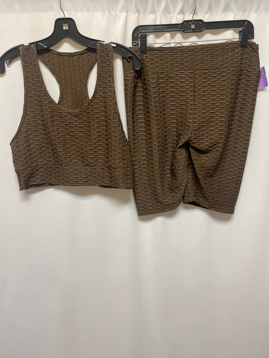 Brown Athletic Shorts 2 Pc Cmf, Size 2x