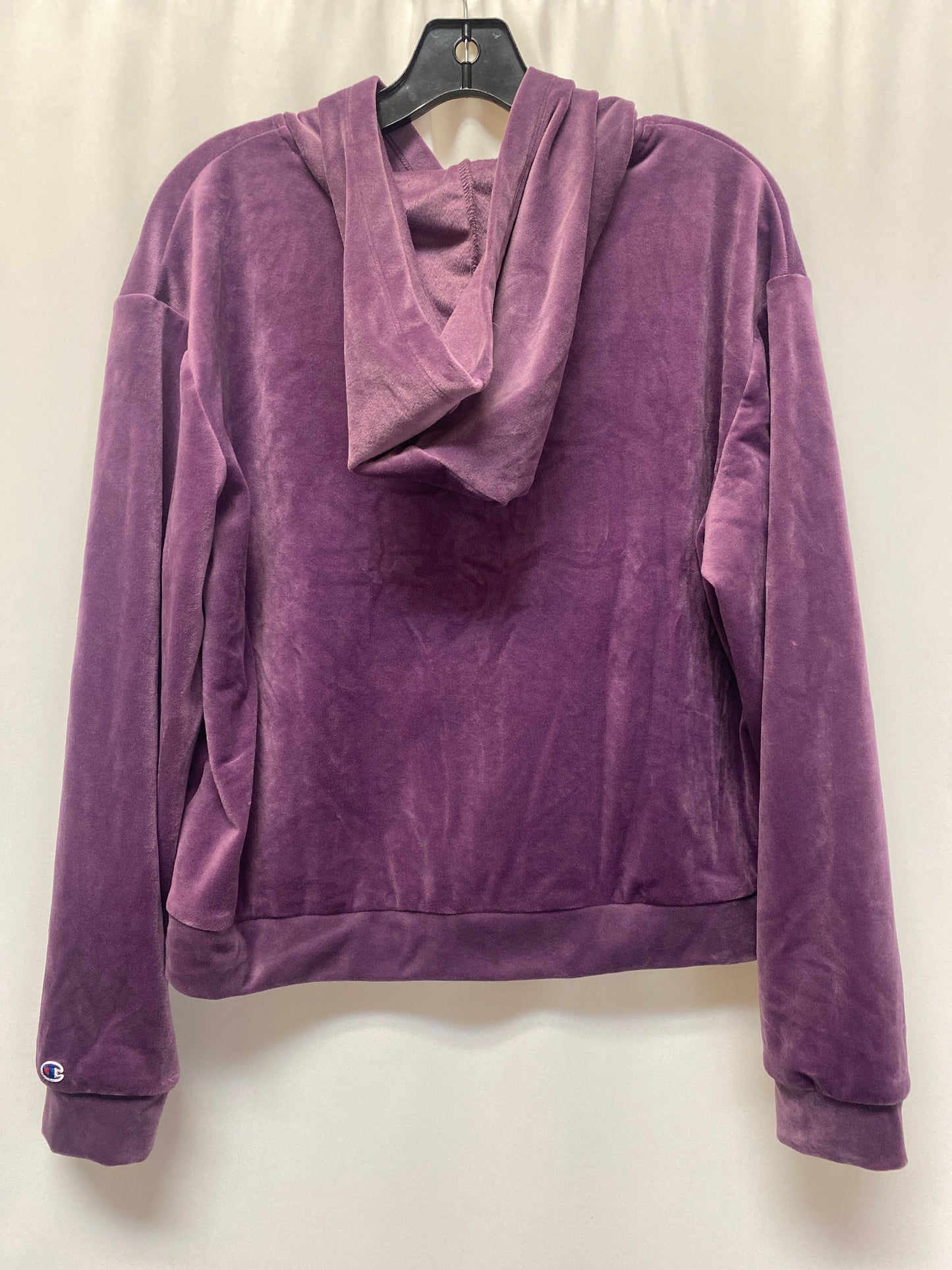 Purple Athletic Sweatshirt Hoodie Champion, Size L