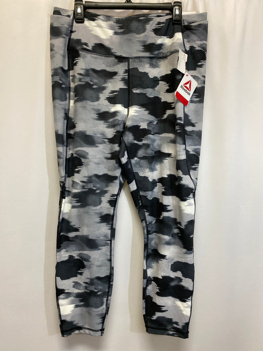 Athletic Leggings By Reebok In Grey, Size: Xxl