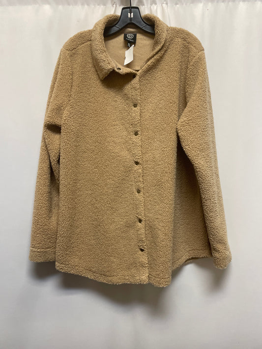 Top Long Sleeve By Bobeau In Brown, Size: Xl