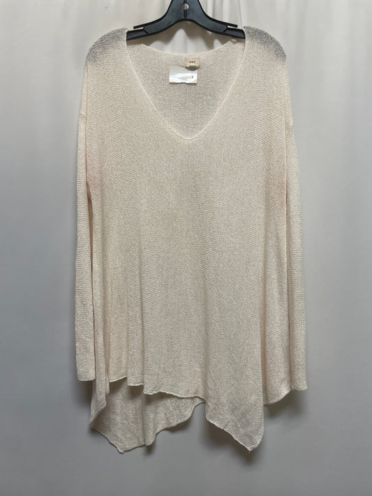 Top Long Sleeve By Cmf In Cream, Size: L