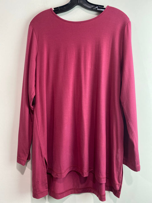 Top Long Sleeve By J. Jill In Pink, Size: 2x