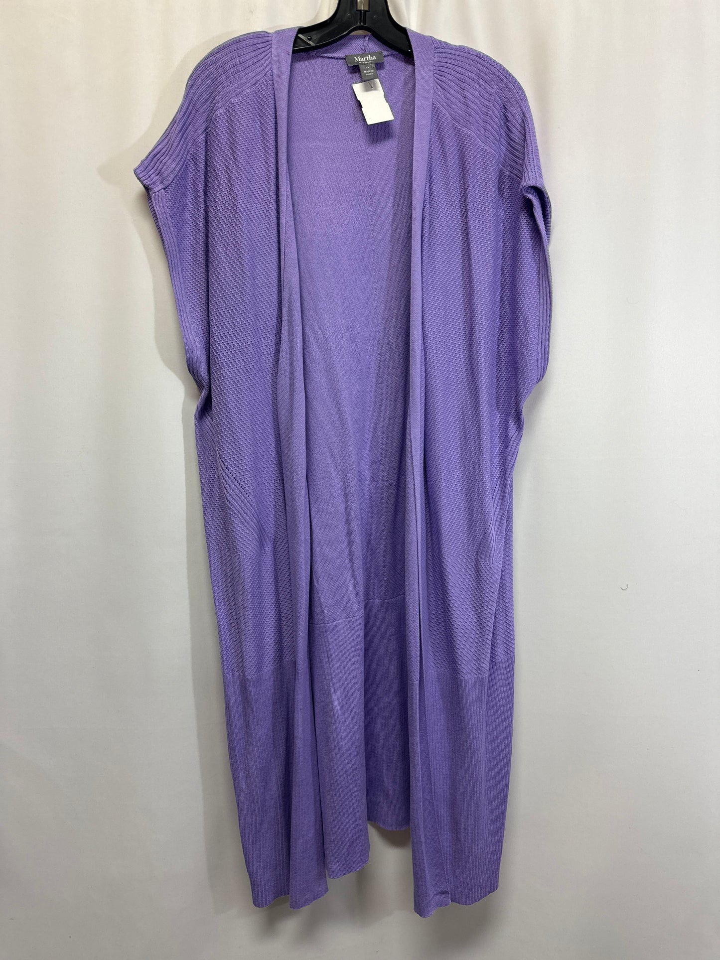 Cardigan By Clothes Mentor In Purple, Size: 1x