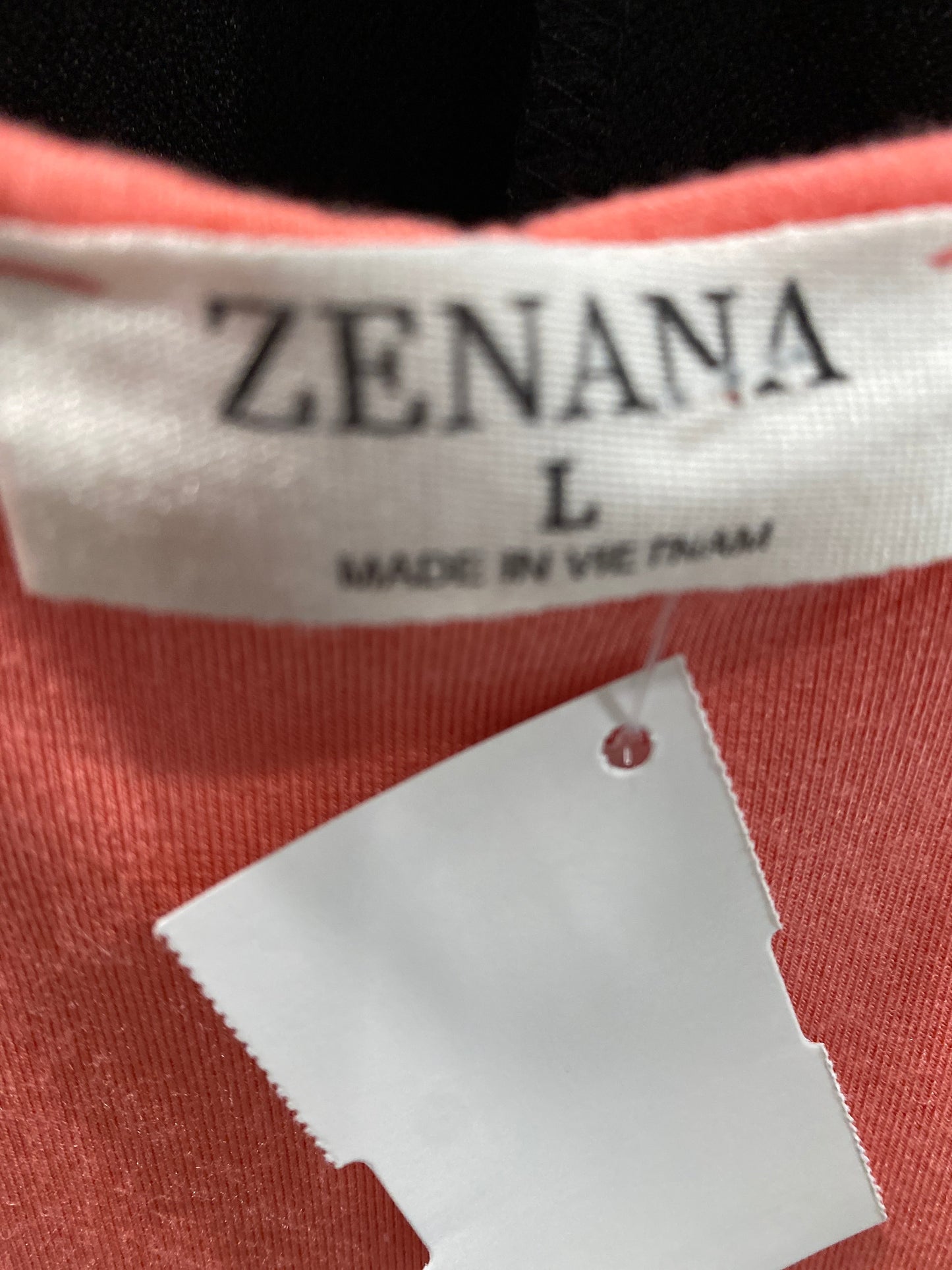 Tank Top By Zenana Outfitters In Peach, Size: L