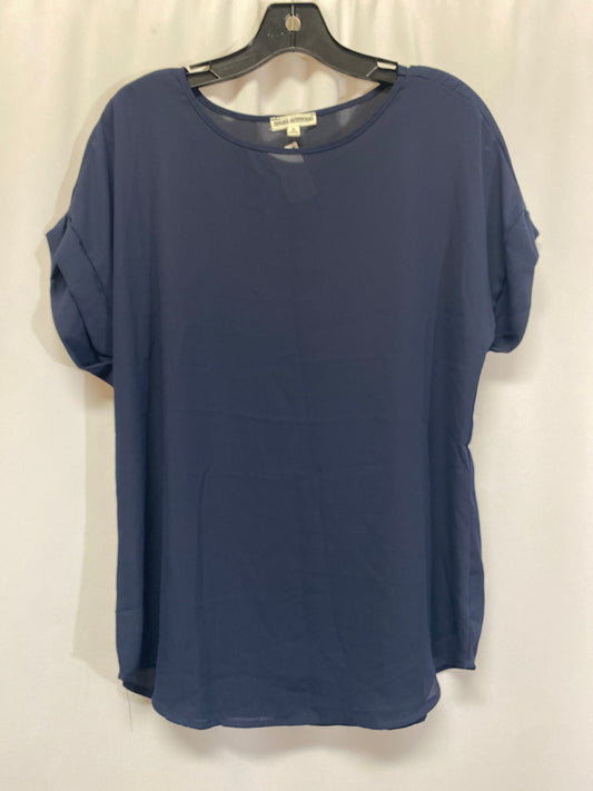 Top Short Sleeve By Zenana Outfitters In Navy, Size: M