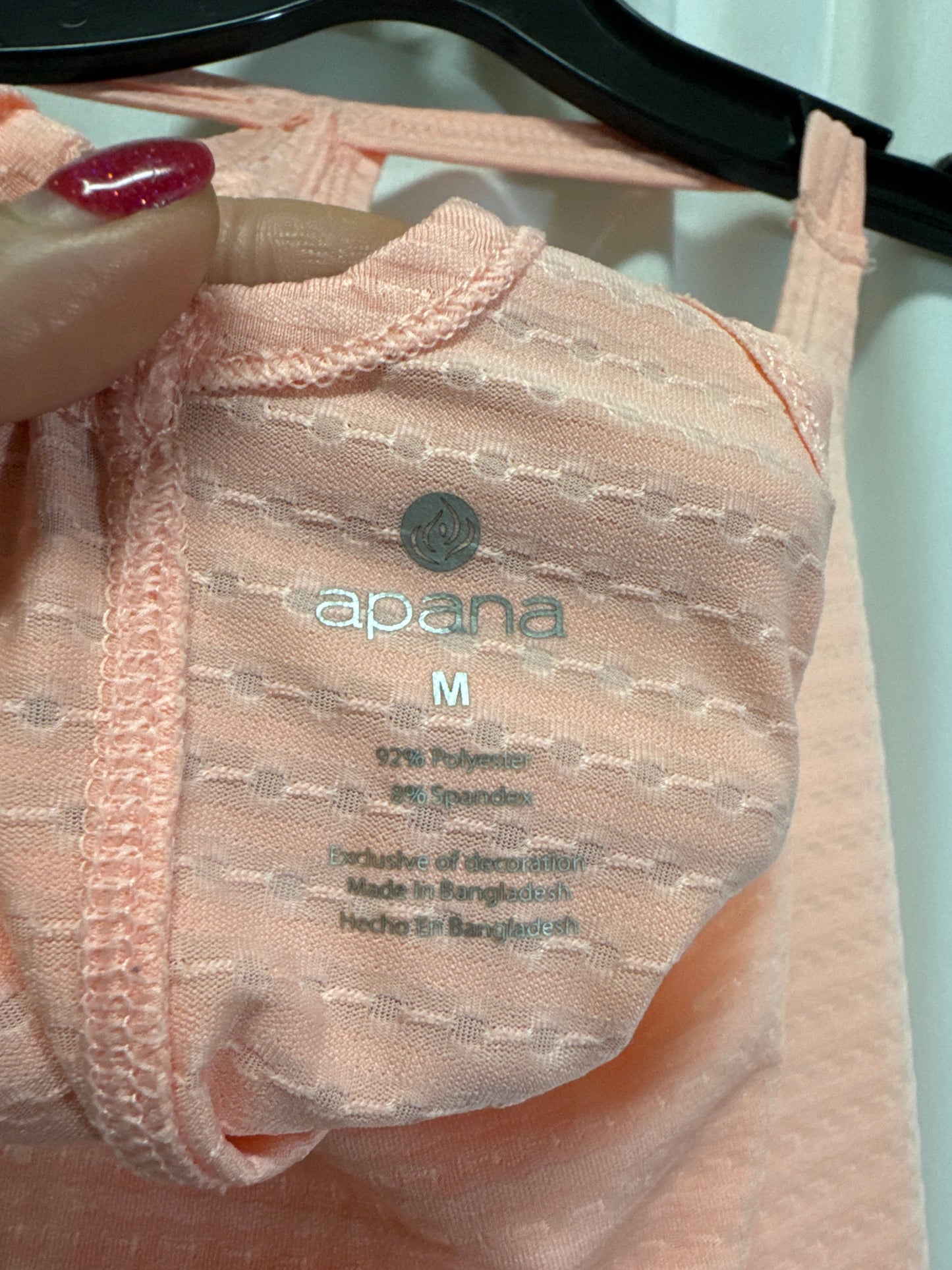 Athletic Tank Top By Apana In Peach, Size: M