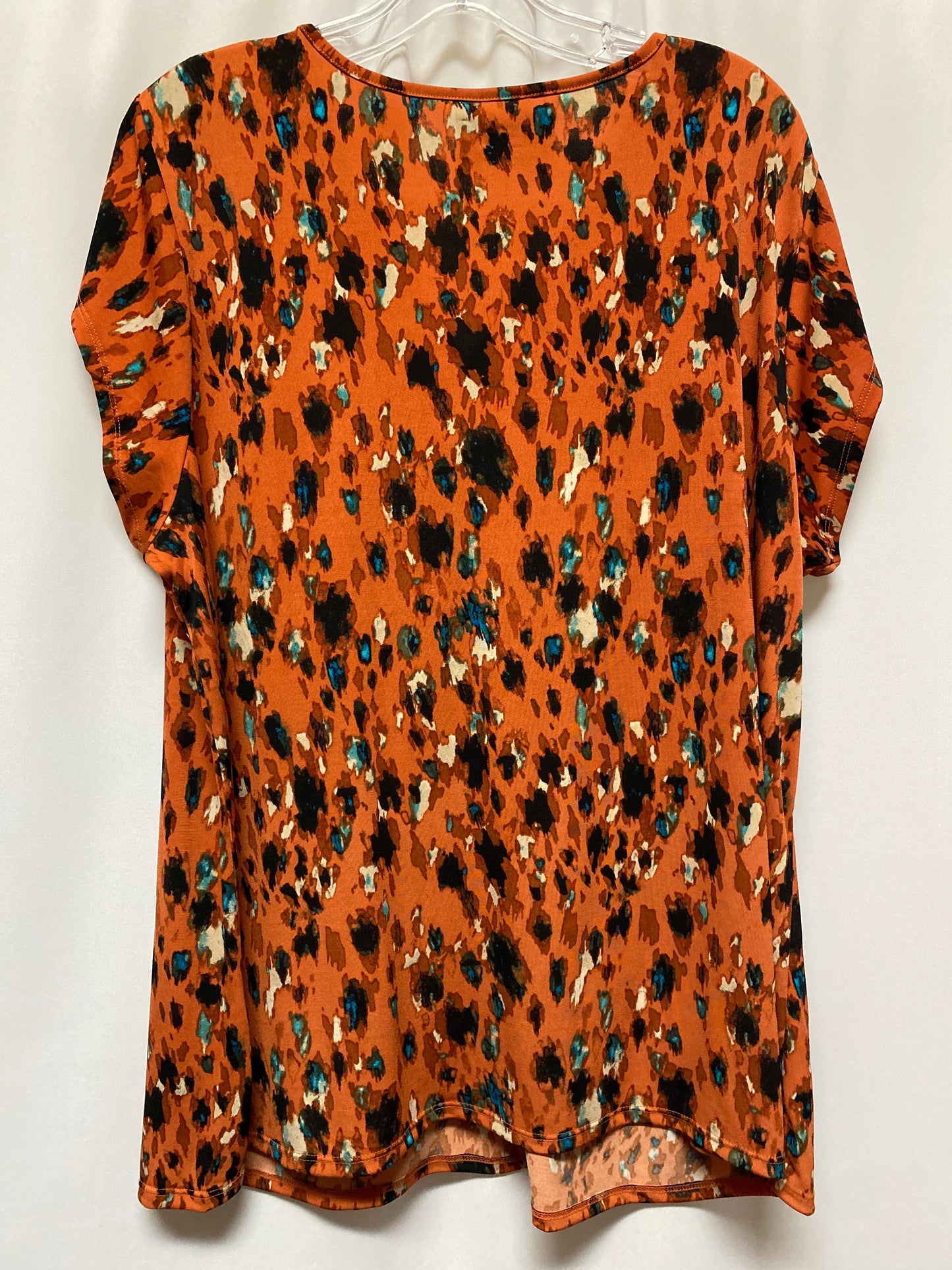 Top Short Sleeve By Cato In Orange, Size: 1x