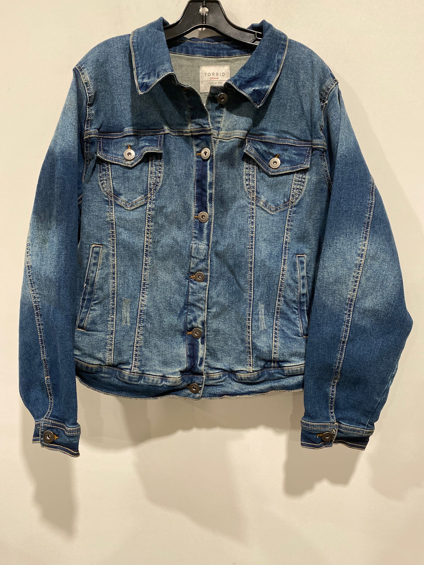 Jacket Denim By Torrid In Blue Denim, Size: 3x