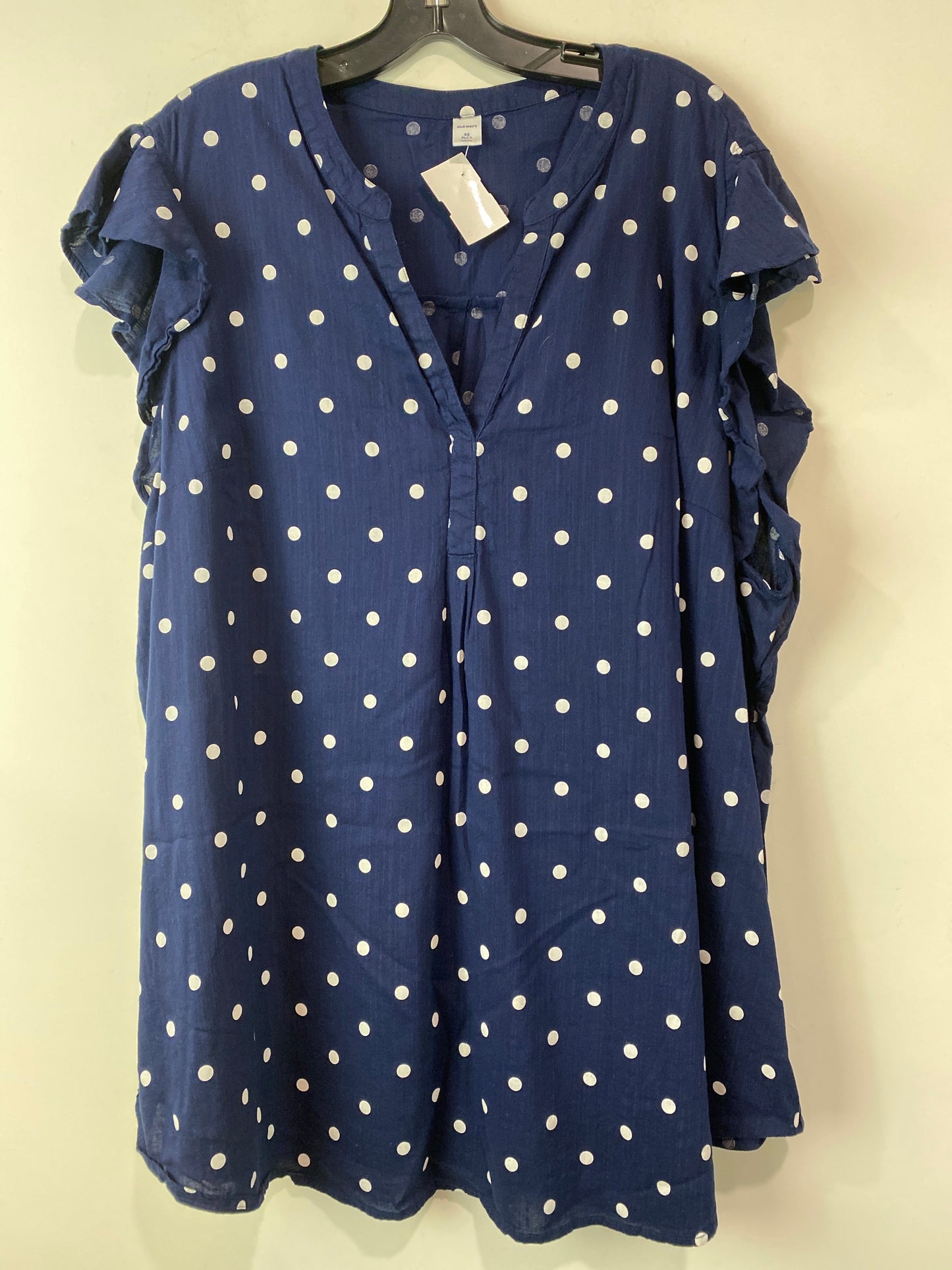 Top Short Sleeve By Old Navy In Navy, Size: 4x